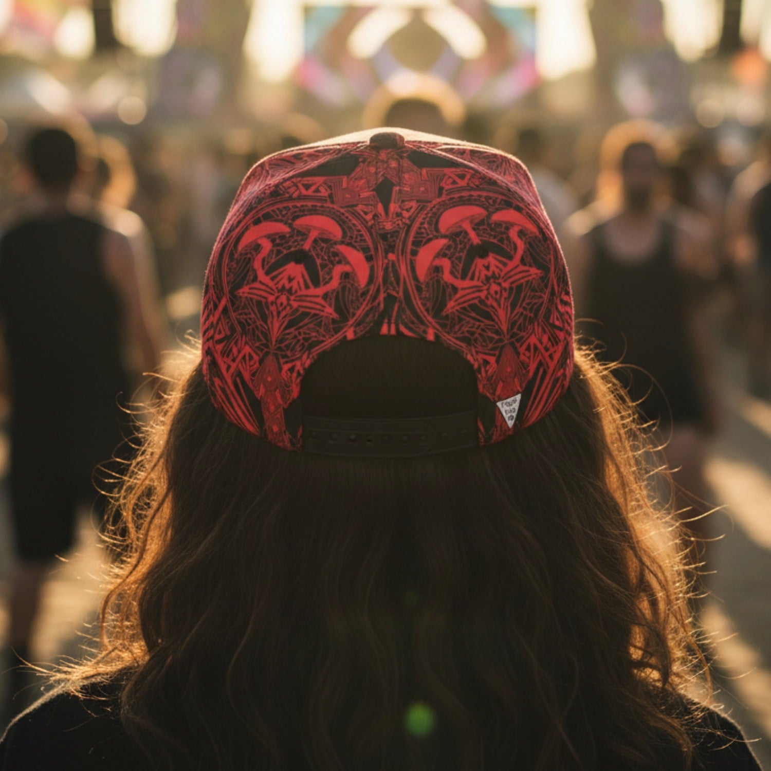 Snapback Hat | Alien Mycelium Red
