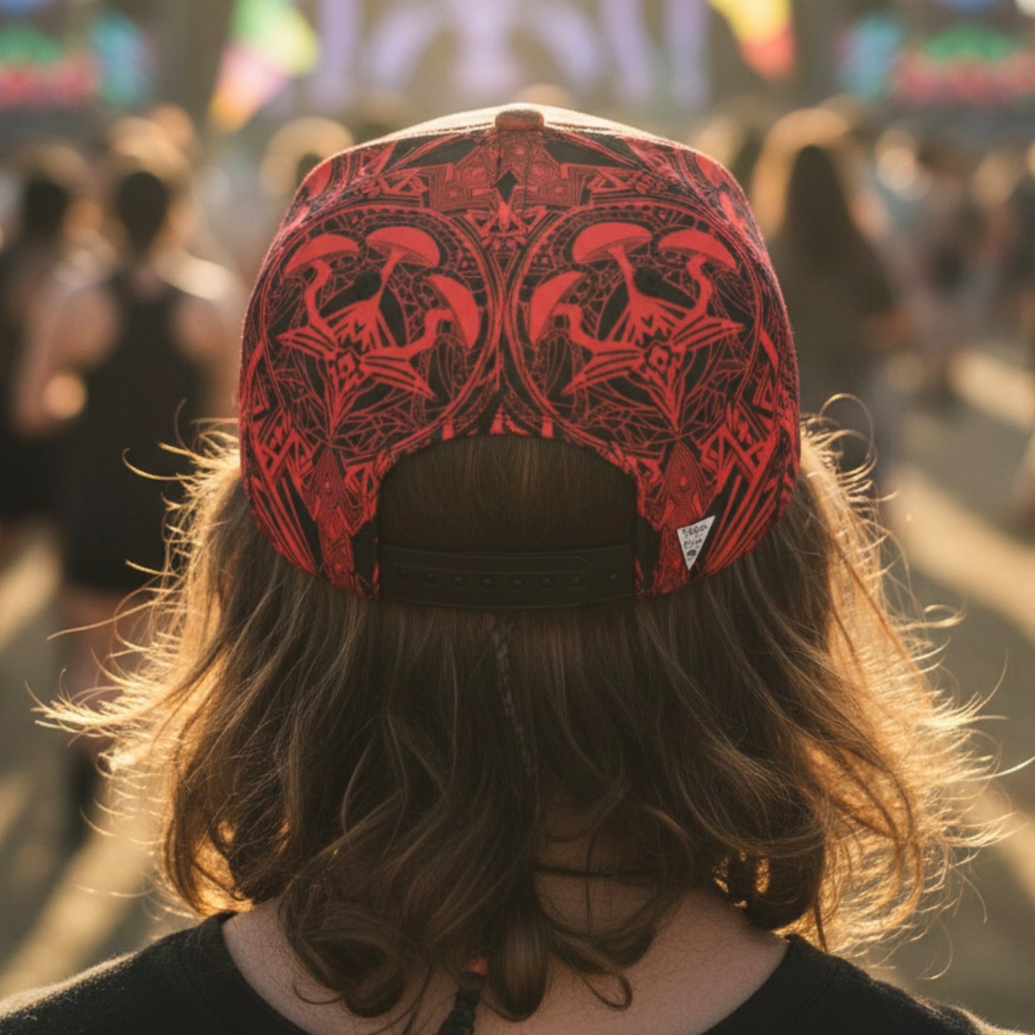 Snapback Hat | Alien Mycelium Red
