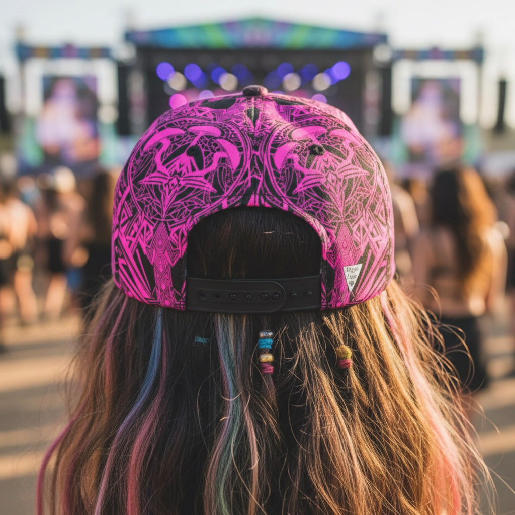 Snapback Hat | Alien Mycelium Pink