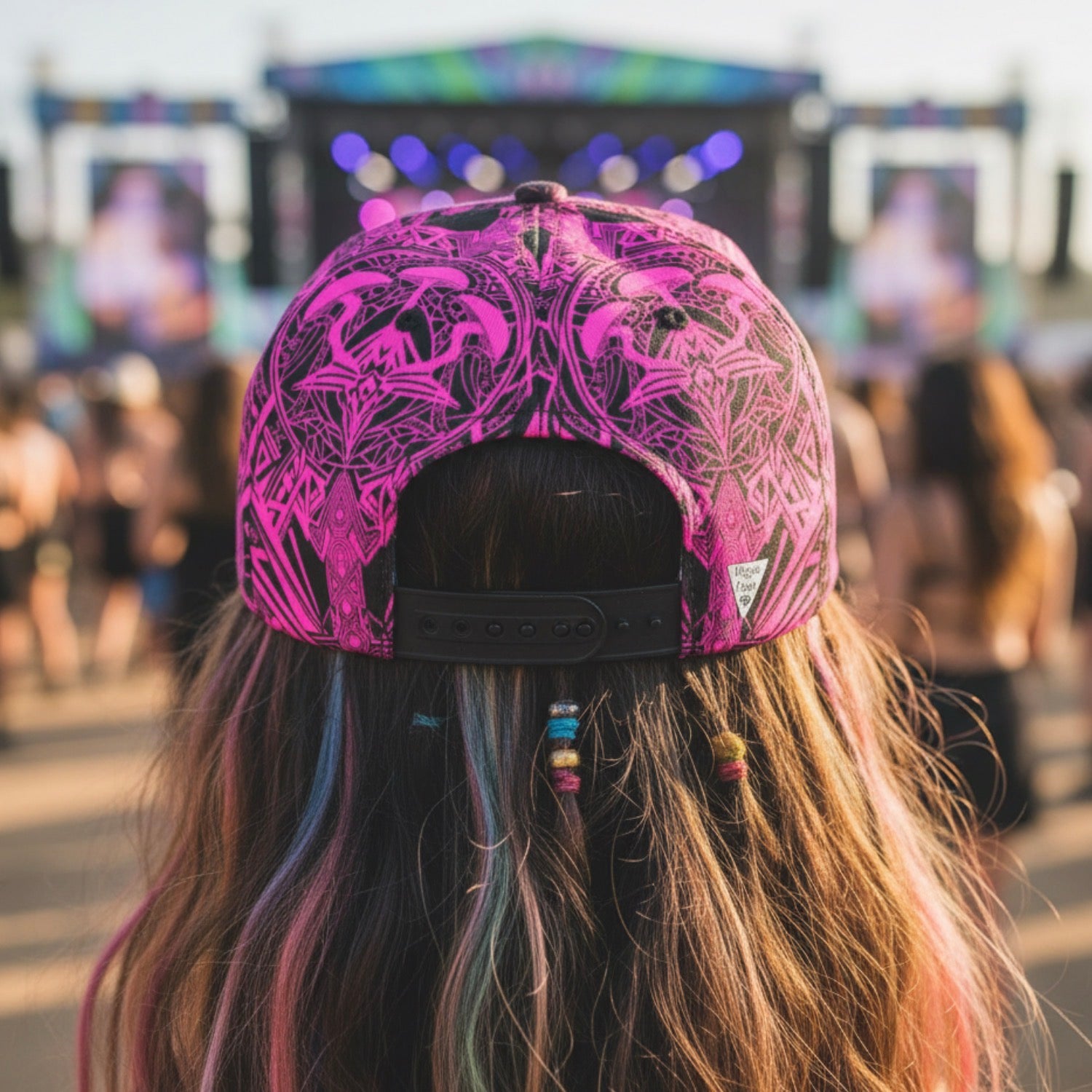 Snapback Hat | Alien Mycelium Pink