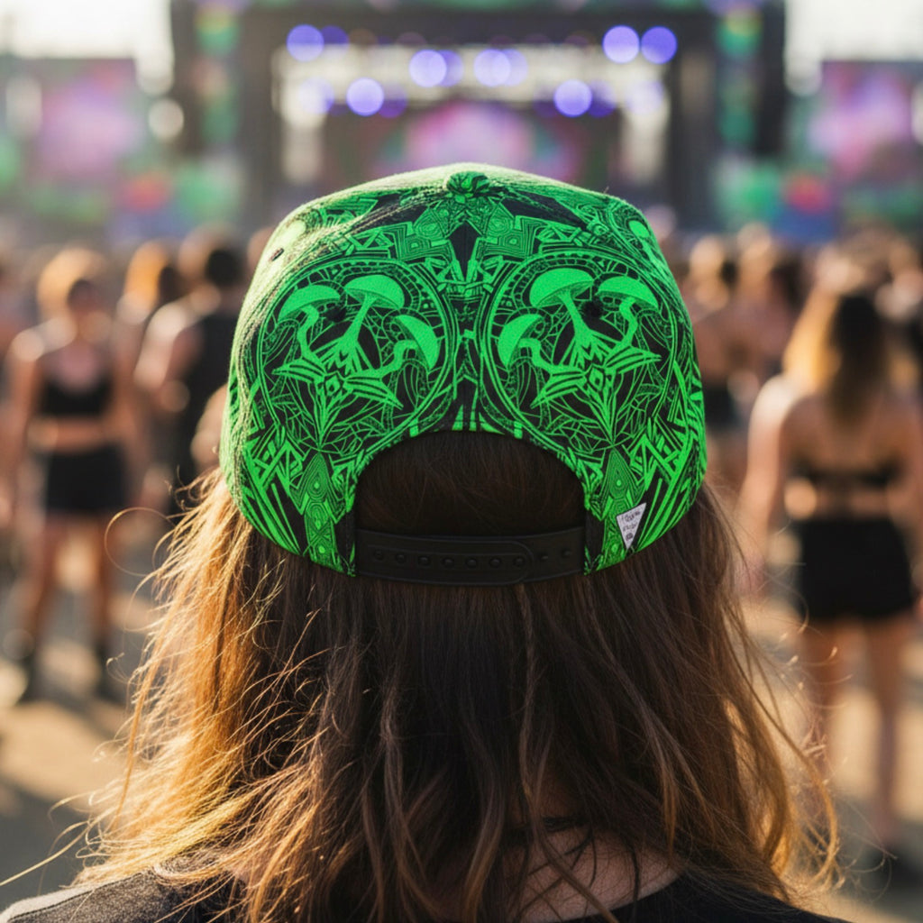 Snapback Hat | Alien Mycelium Green