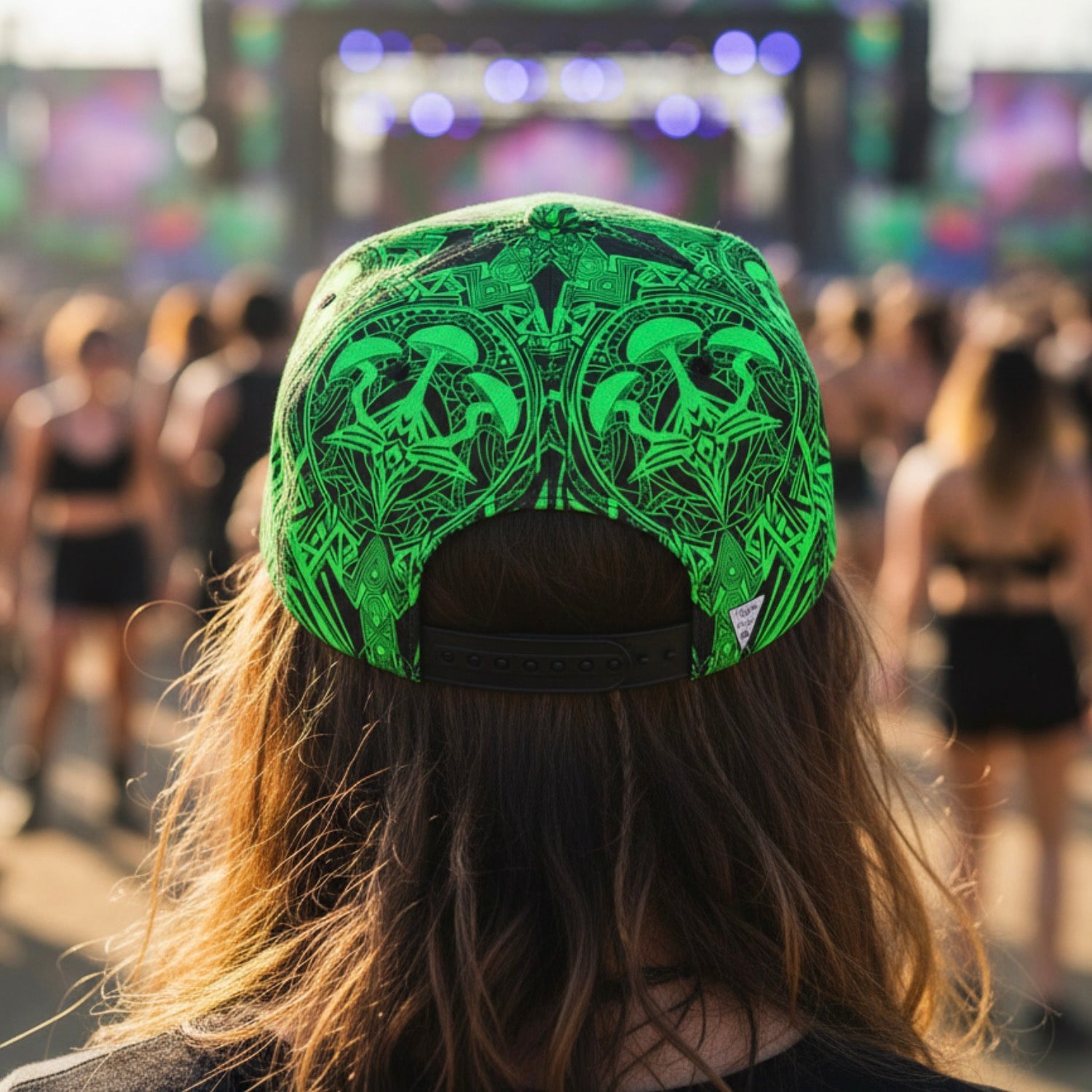 Snapback Hat | Alien Mycelium Green