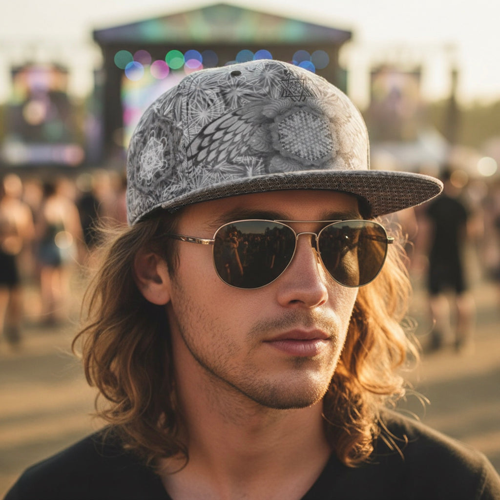 Snapback Hat | Angel Catcher Light Gray