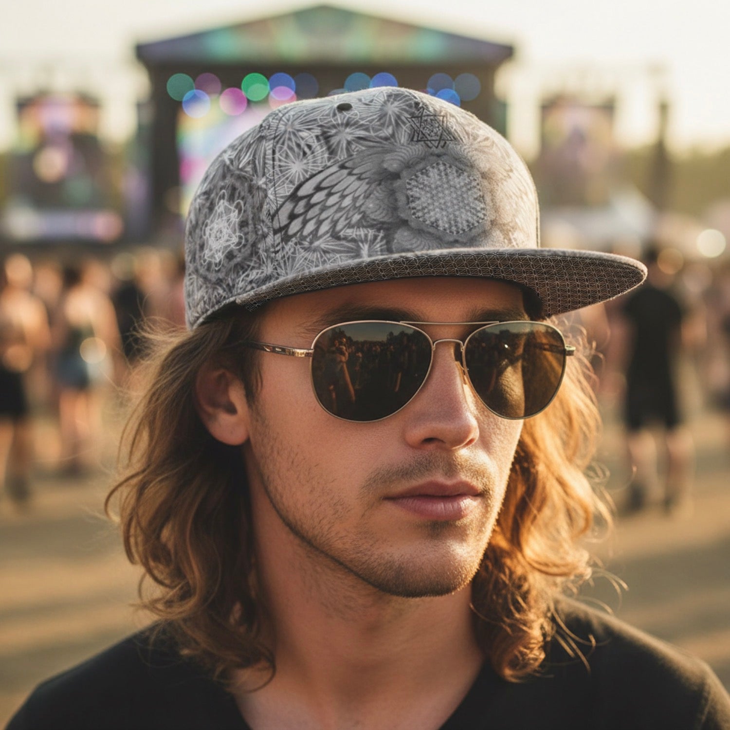 Snapback Hat | Angel Catcher Light Gray