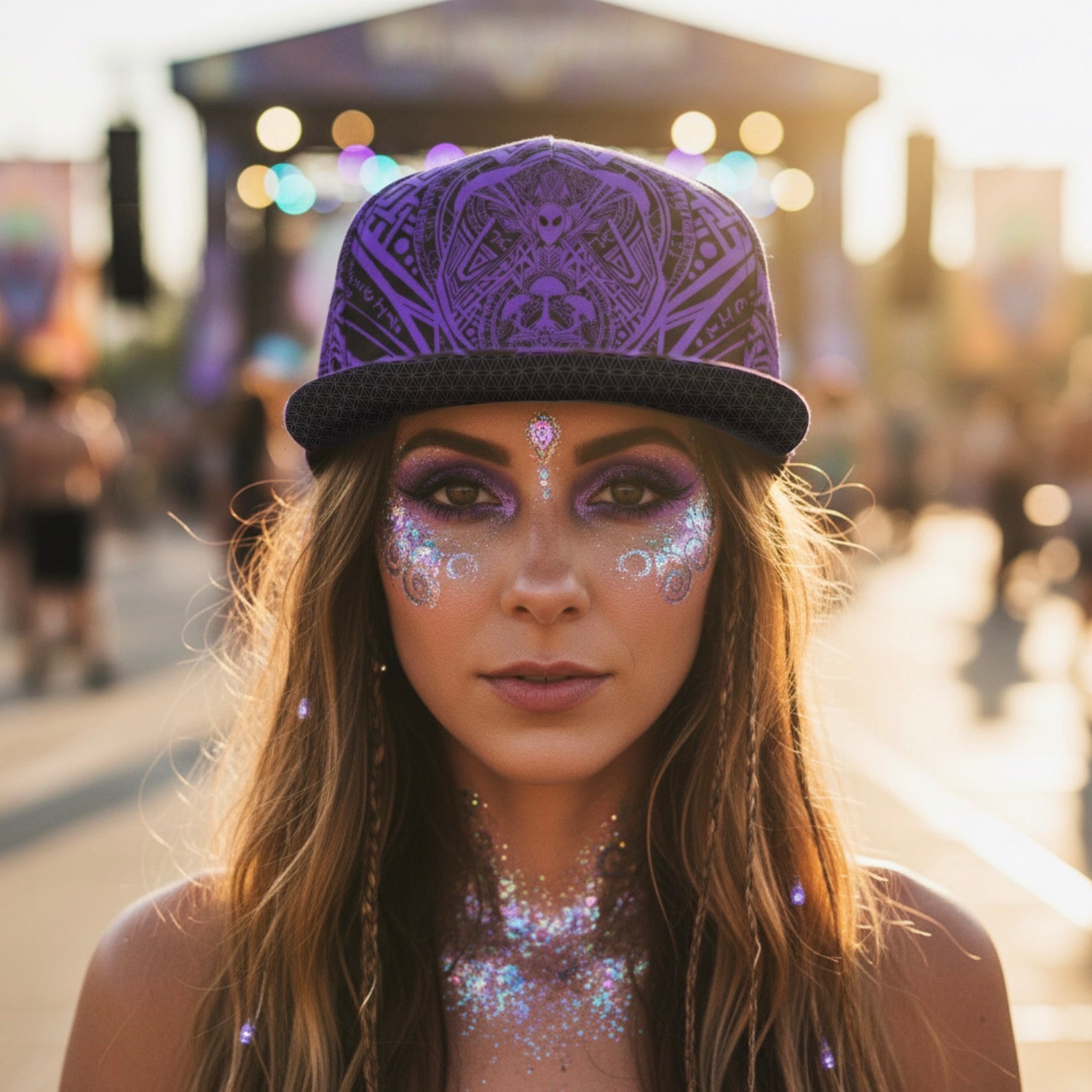 Snapback Hat | Alien Mycelium Purple