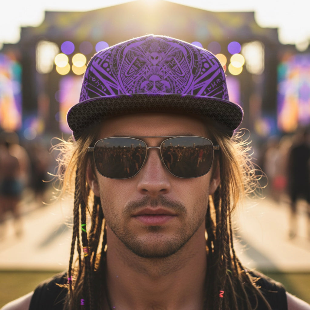 Snapback Hat | Alien Mycelium Purple