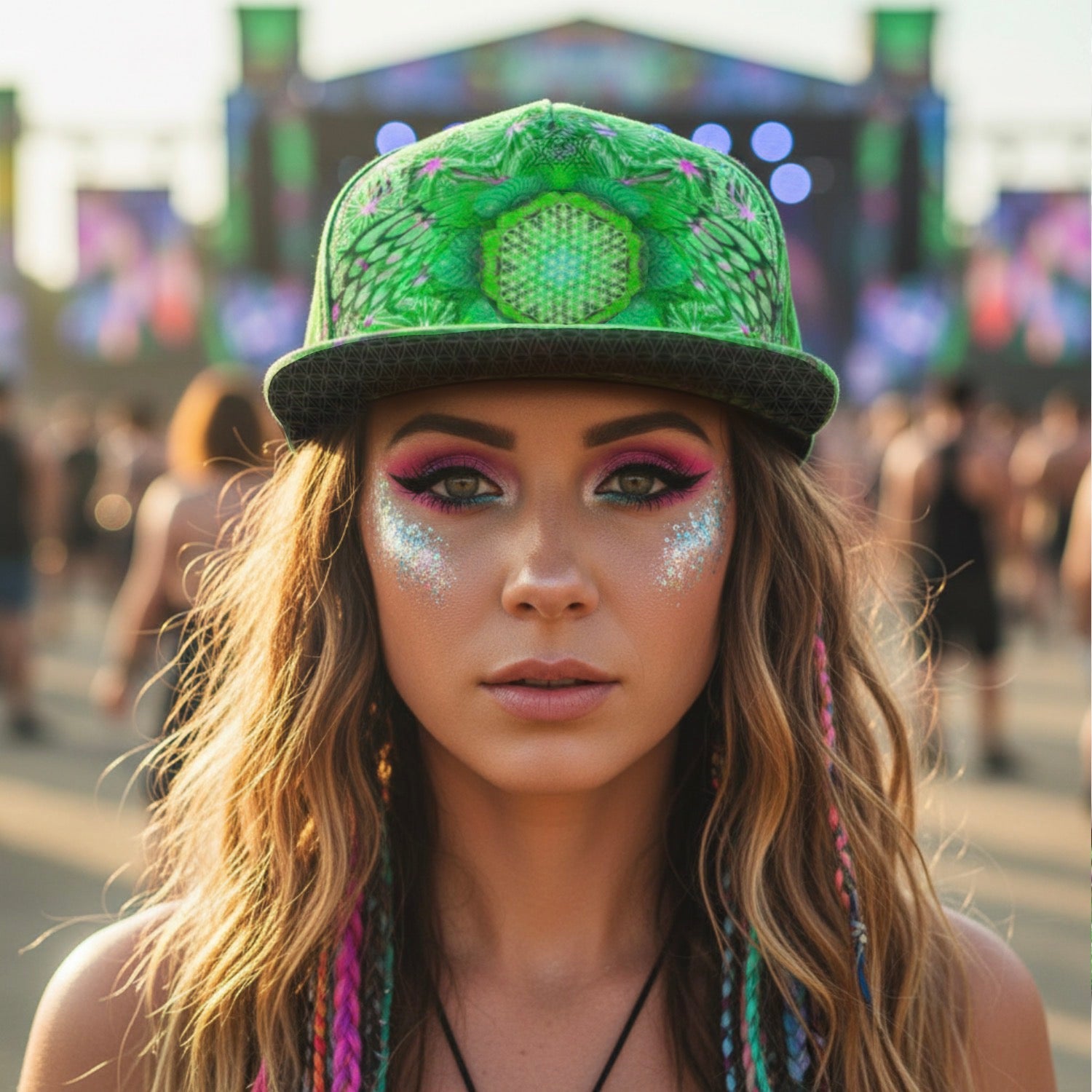 Snapback Hat | Angel Catcher Light Green