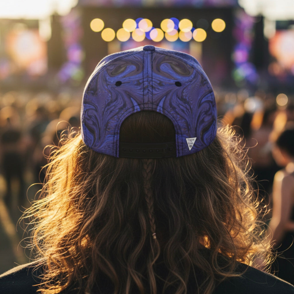 Snapback Hat | Blue Fractal