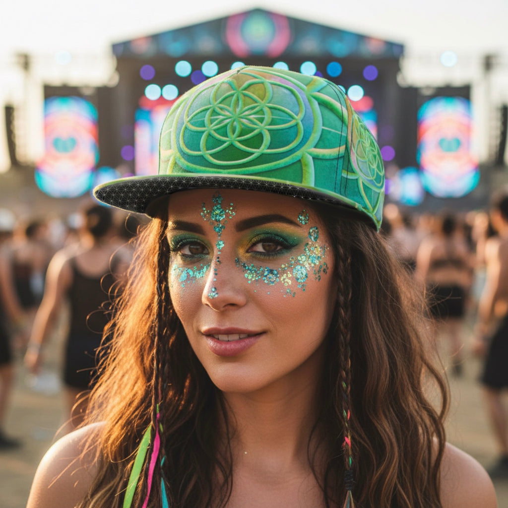 Snapback Hat | Candy Star Burst Flower of Life