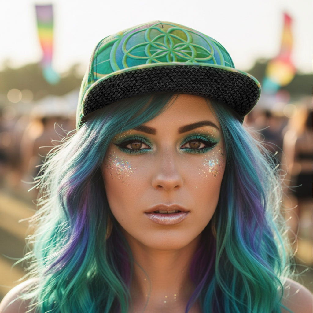 Snapback Hat | Candy Star Burst Flower of Life