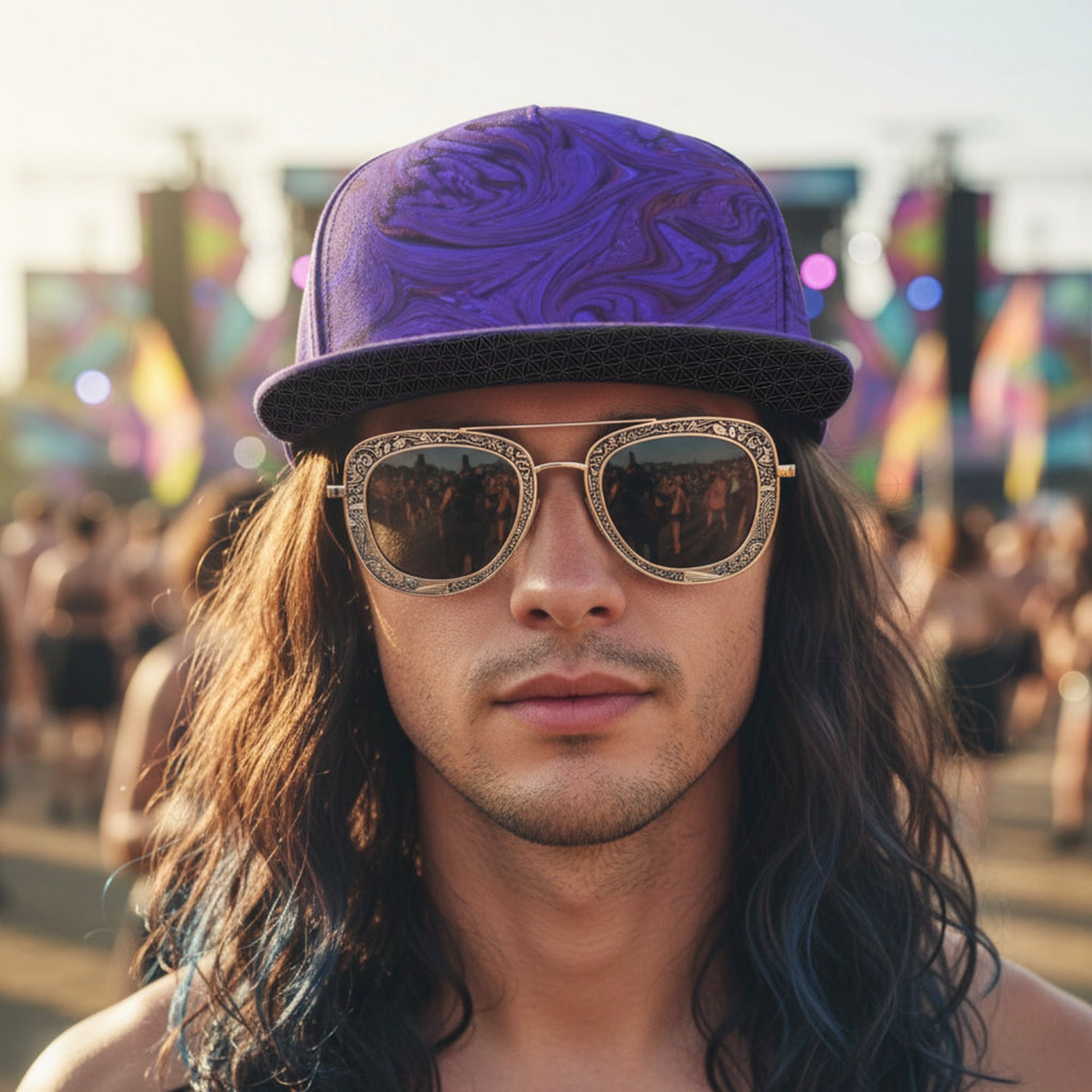 Snapback Hat | Purple Fractal