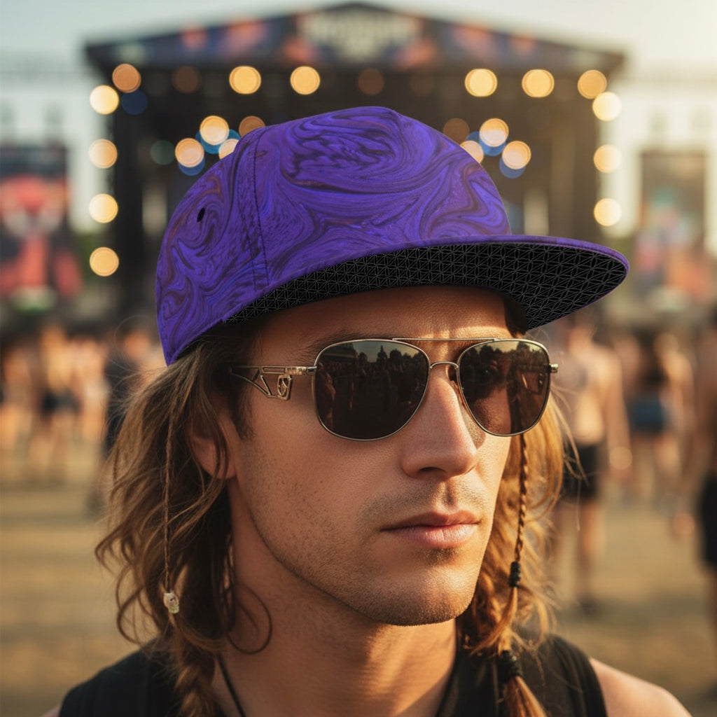 Snapback Hat | Purple Fractal