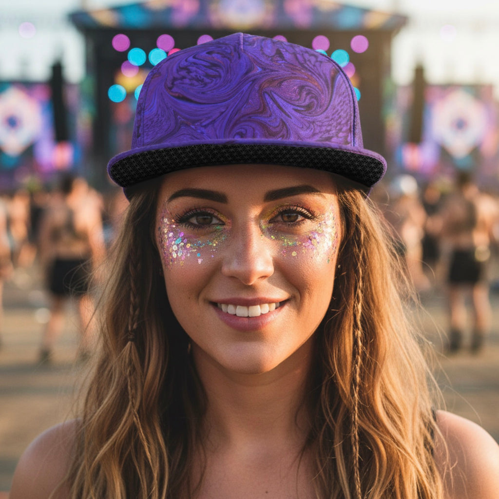 Snapback Hat | Purple Fractal