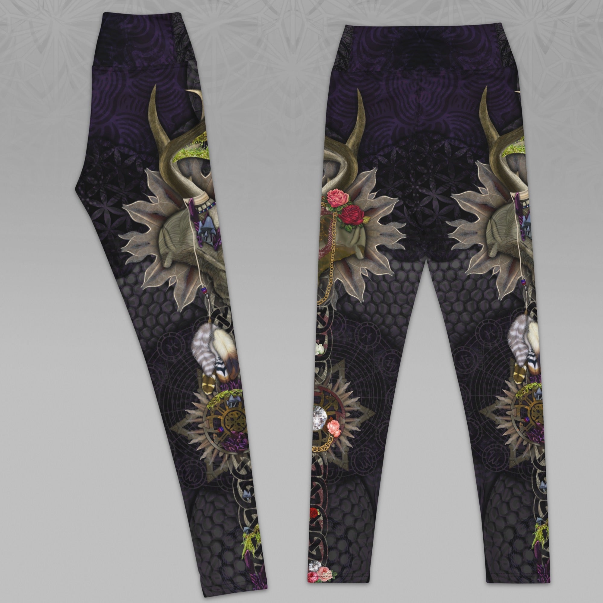 Women’s Purple Yoga Leggings Forest Wizard