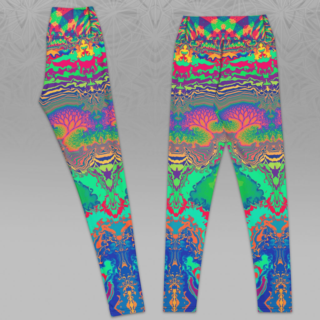 Women’s Multicolor Yoga Leggings | Acid Melt
