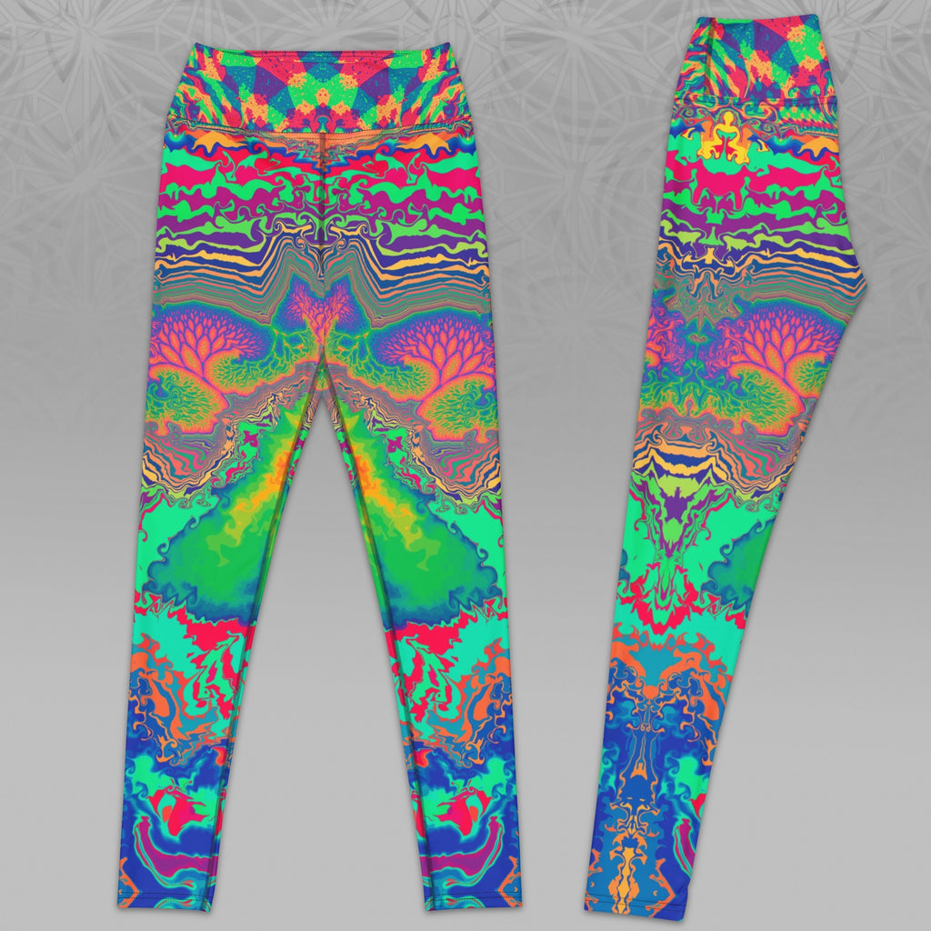 Women’s Multicolor Yoga Leggings | Acid Melt