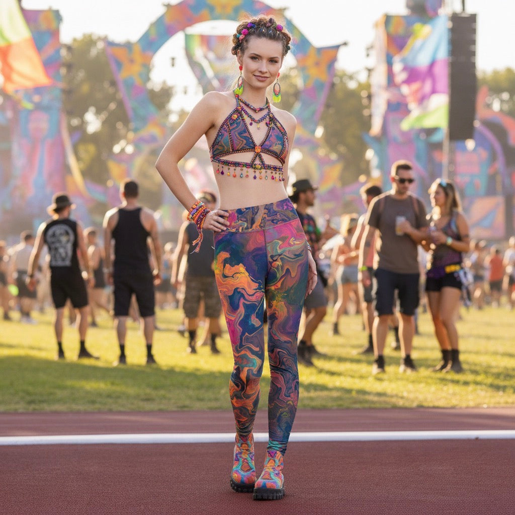 Women’s Yoga Leggings | Liquified Abyss