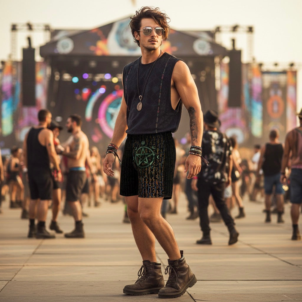 Enochian Vision Unisex Athletic Long Shorts