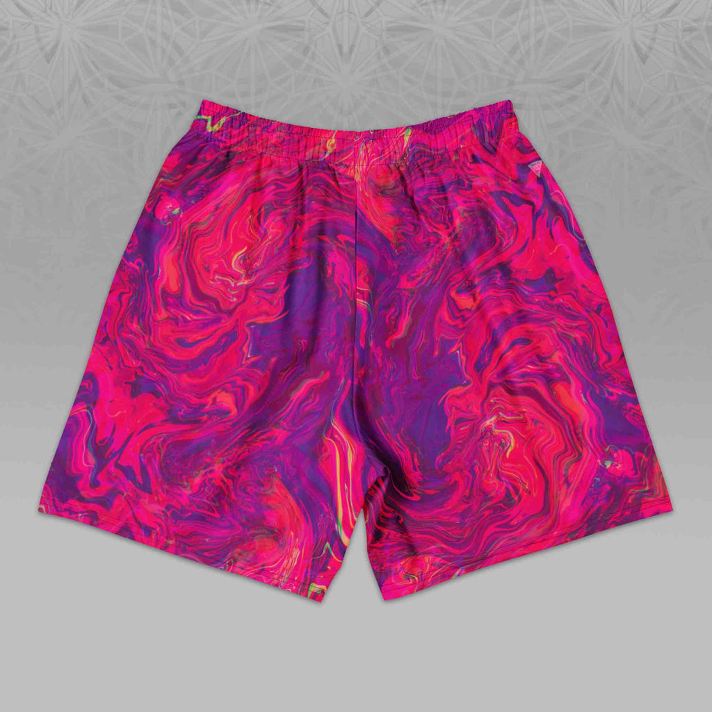 Pink Acid Oasis Unisex Athletic Long Shorts