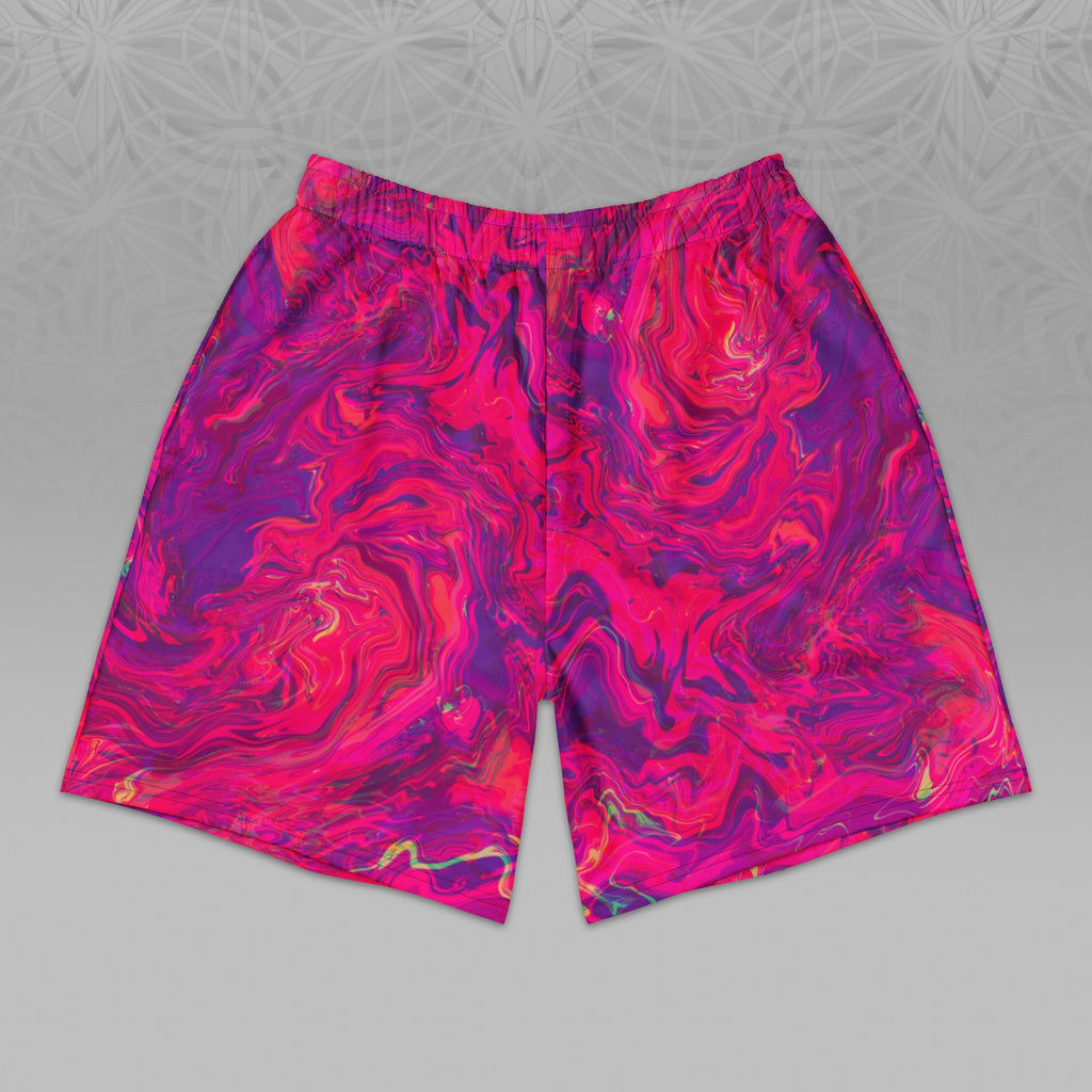 Pink Acid Oasis Unisex Athletic Long Shorts