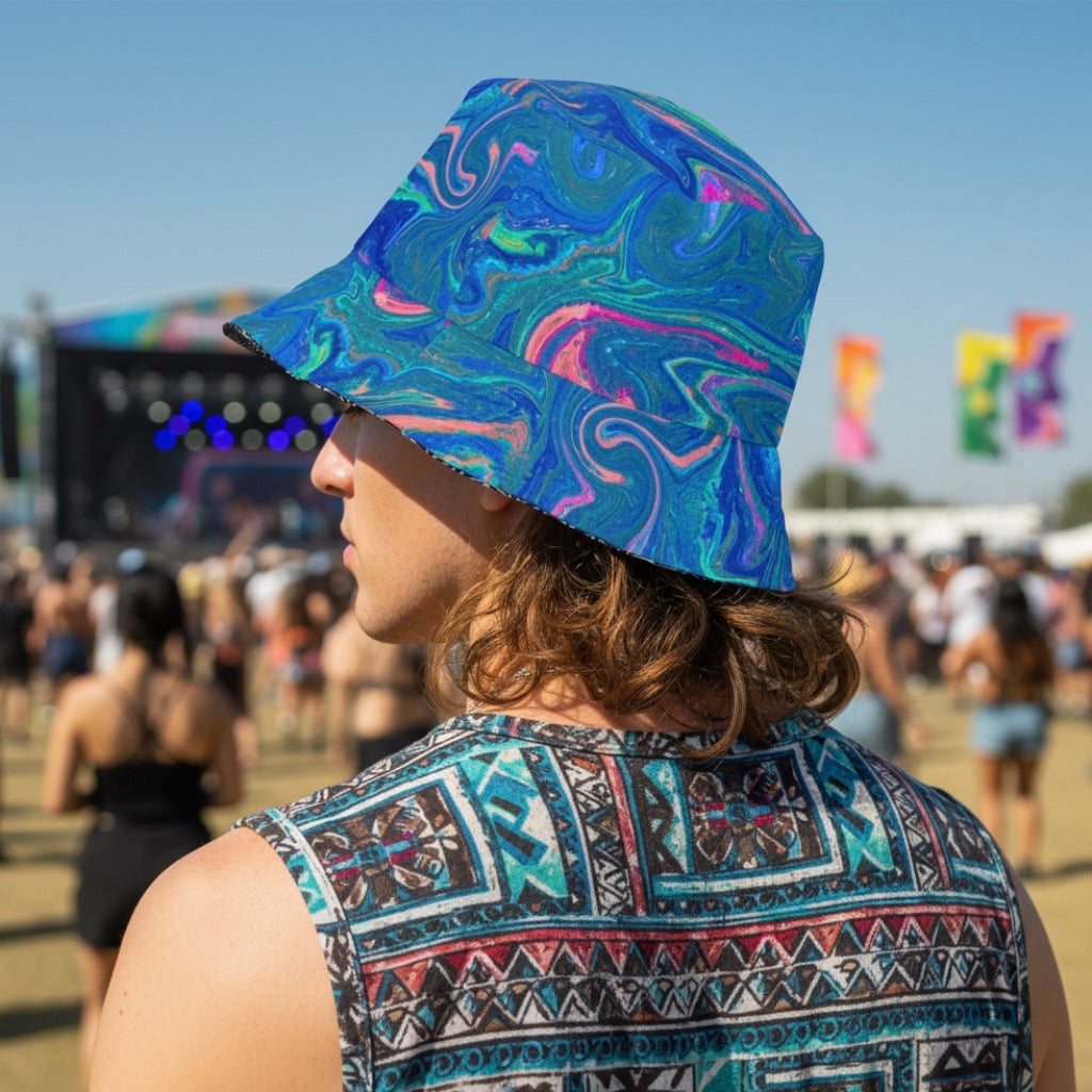 Blue Acid Oasis Bucket Hat