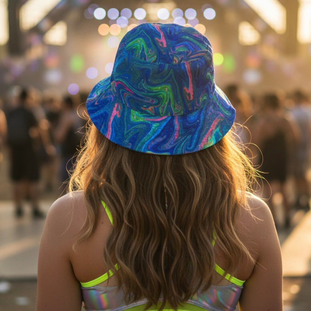 Blue Acid Oasis Bucket Hat
