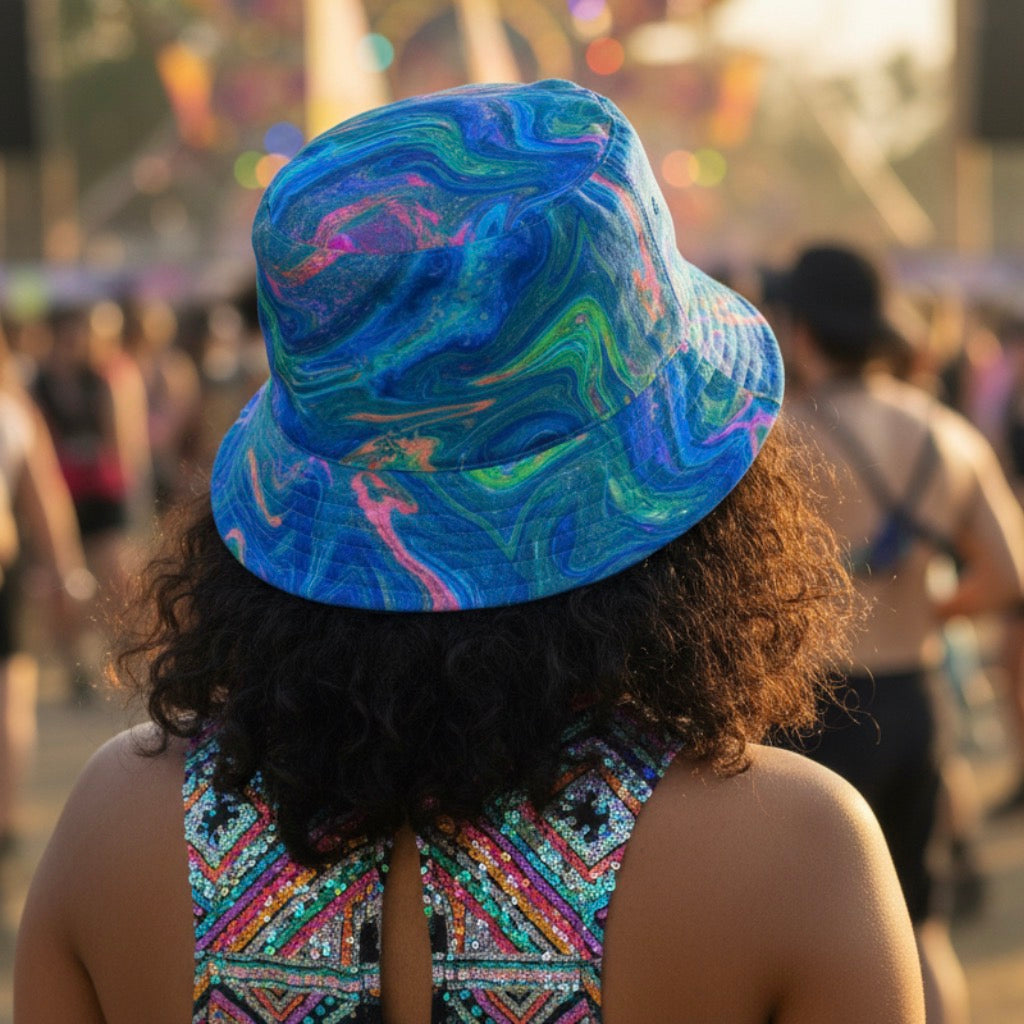 Blue Acid Oasis Bucket Hat