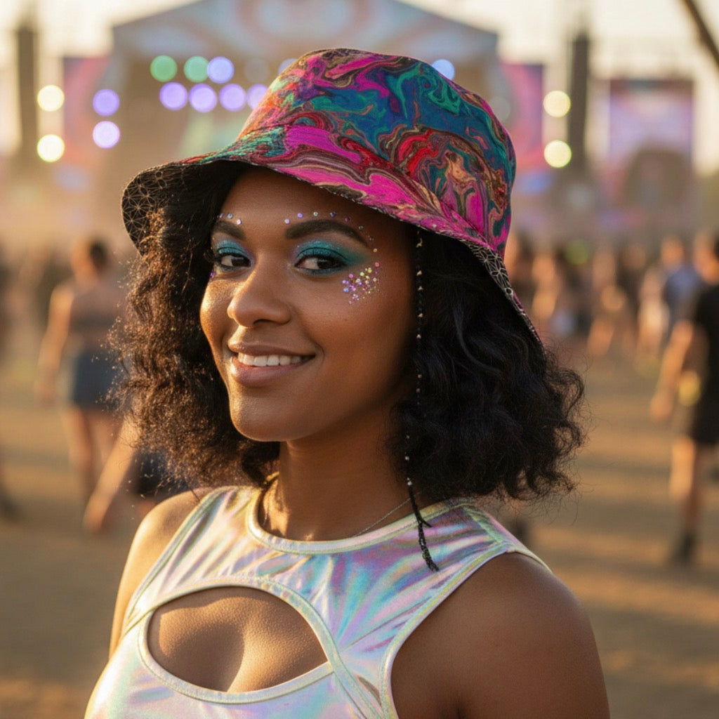 Liquid Cosmos Bucket Hat