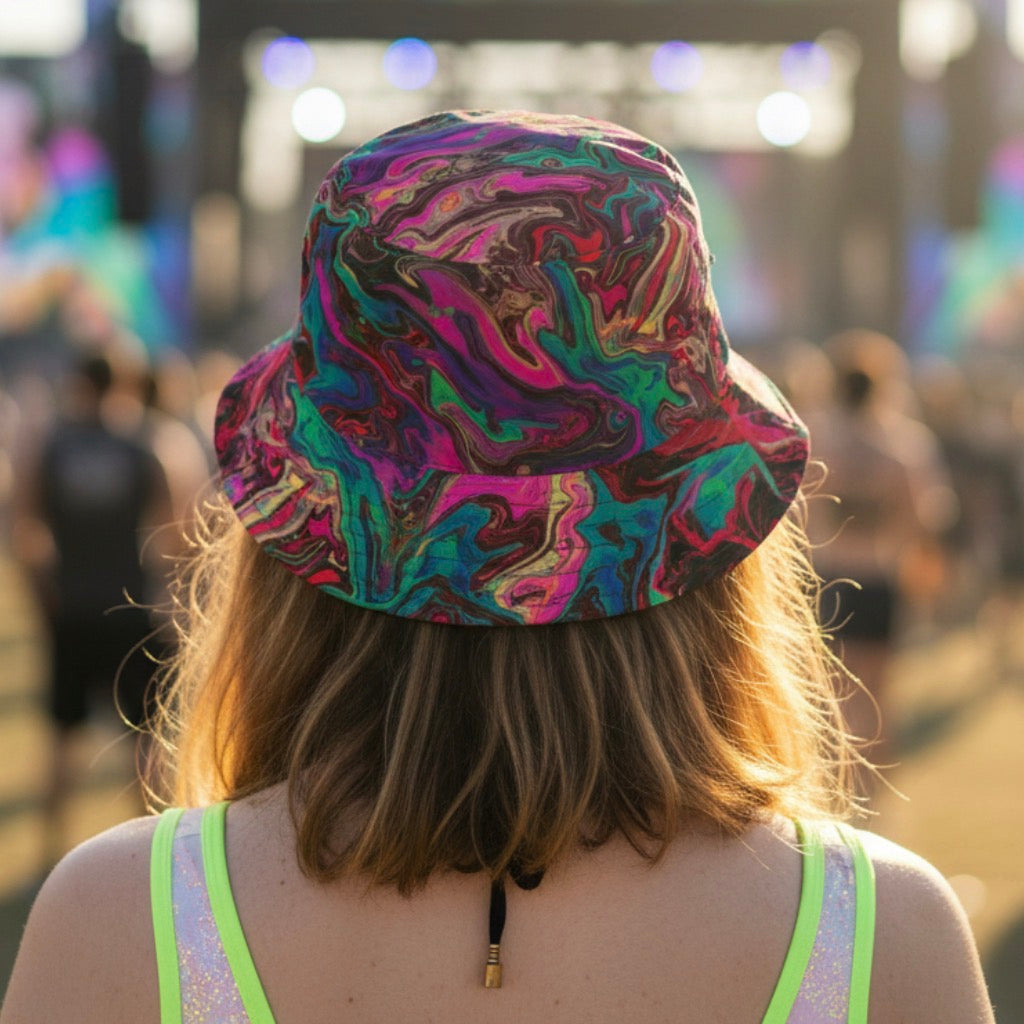 Liquid Cosmos Bucket Hat