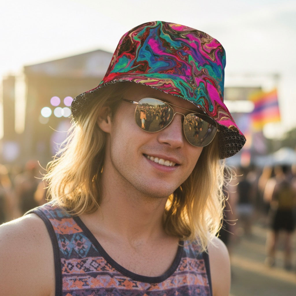 Liquid Cosmos Bucket Hat