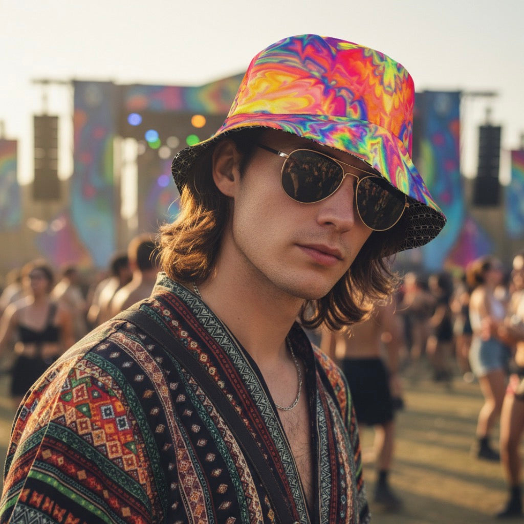 Windowpane Bucket Hat