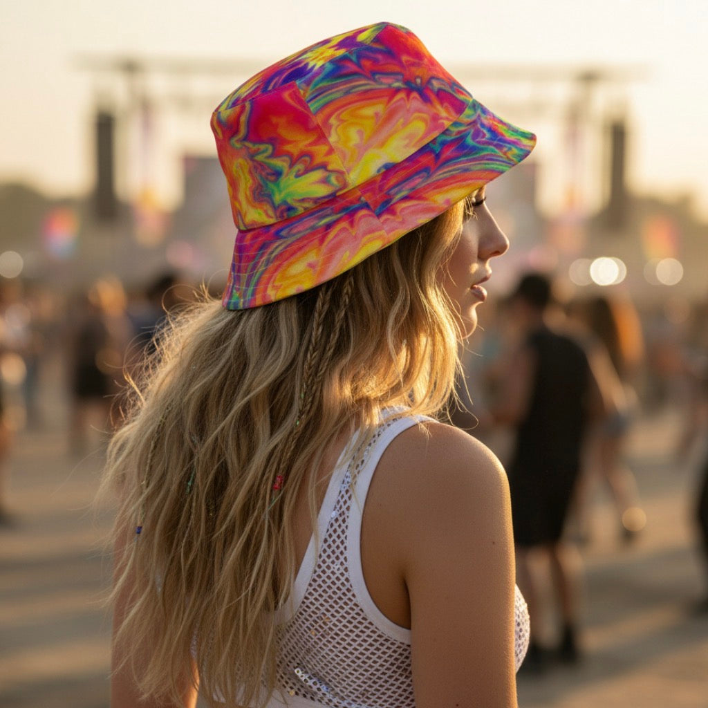 Windowpane Bucket Hat
