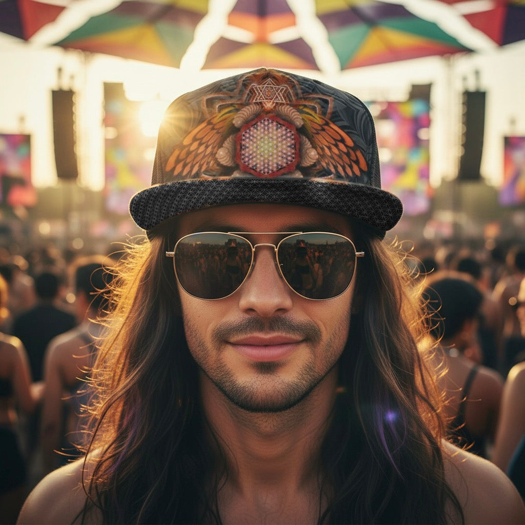 Angel Catcher Orange Snapback Hat