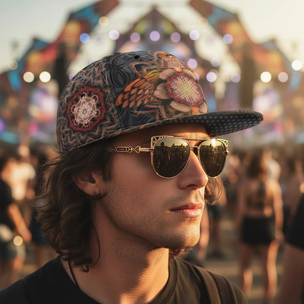 Angel Catcher Orange Snapback Hat