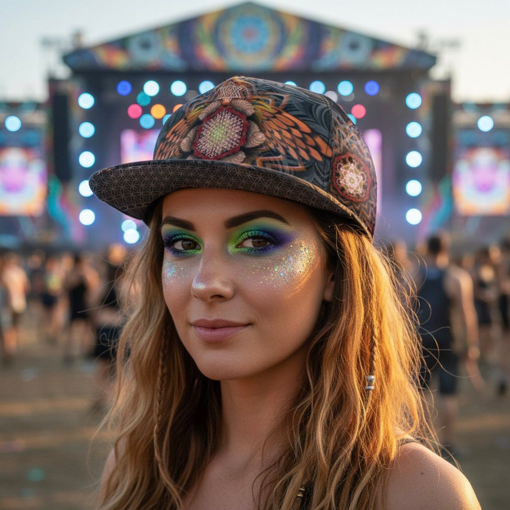 Angel Catcher Orange Snapback Hat