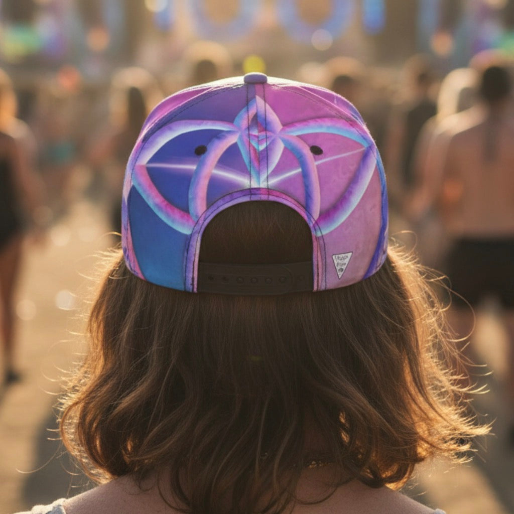 Snapback Hat | Bubblegum Flower of Life