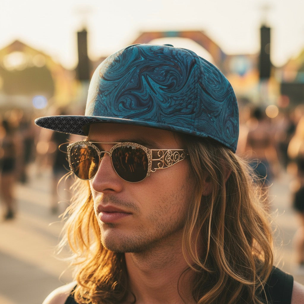 Snapback Hat | Green Fractal
