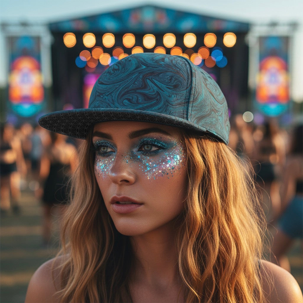Snapback Hat | Green Fractal