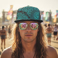 Snapback Hat | Teal Mandala