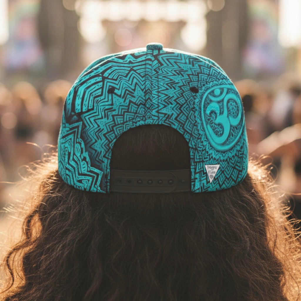 Snapback Hat | Teal Mandala