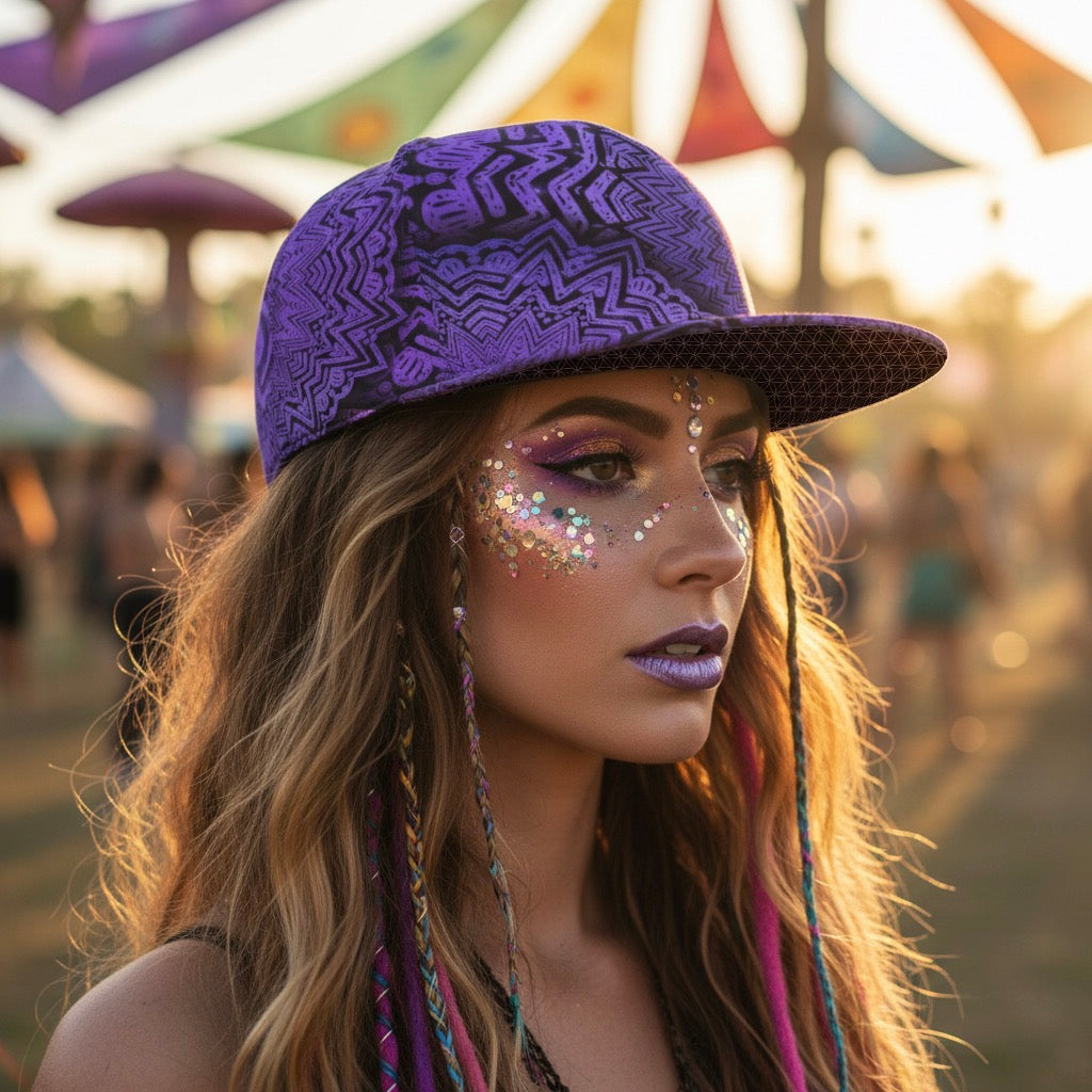 Snapback Hat | Purple Mandala
