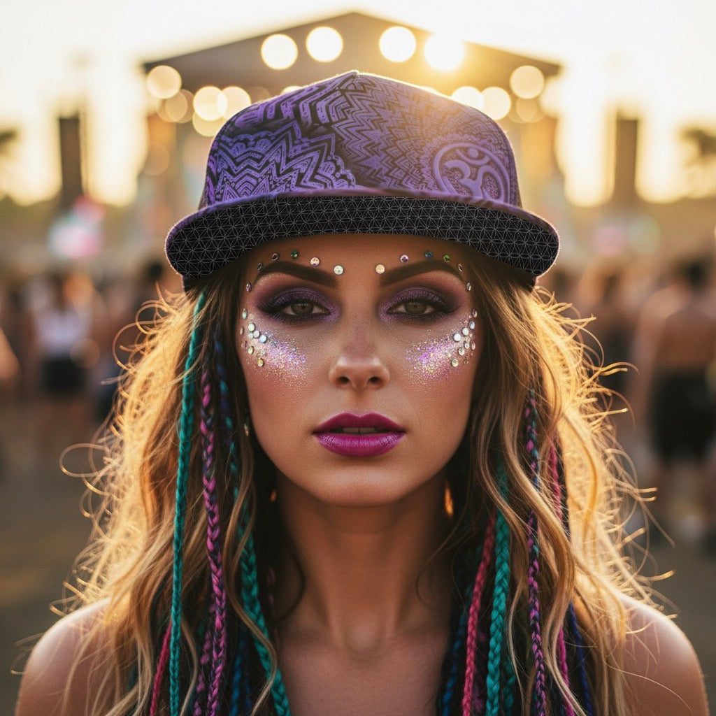 Snapback Hat | Purple Mandala
