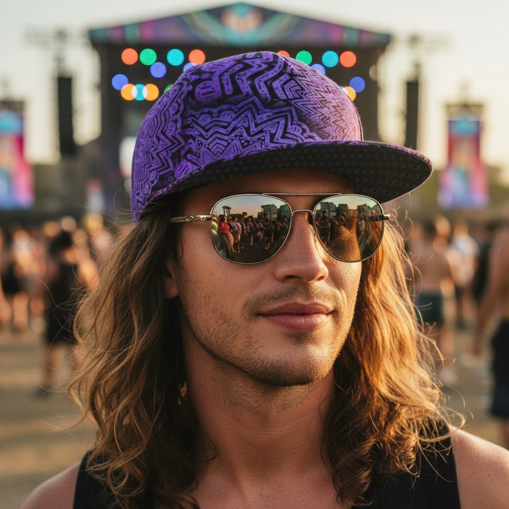 Snapback Hat | Purple Mandala