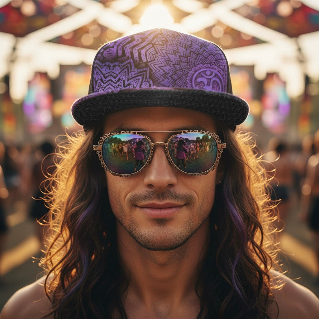 Snapback Hat | Purple Mandala
