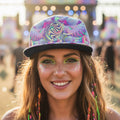 Snapback Hat | Shroom Flower of Life Pastel