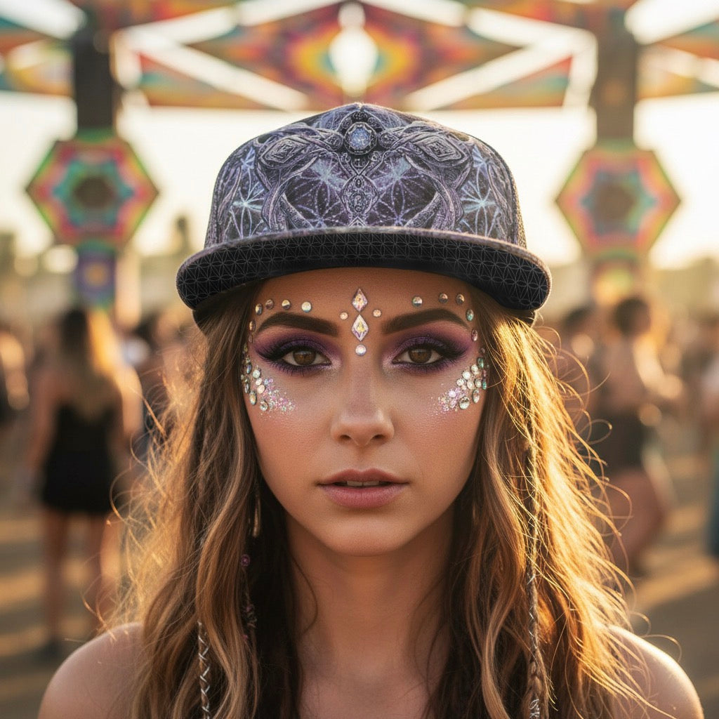Snapback Hat | Cosmic Cross Silver