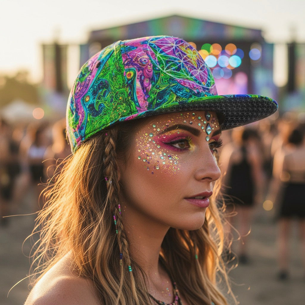 Snapback Hat | Psy Tribal Shroom