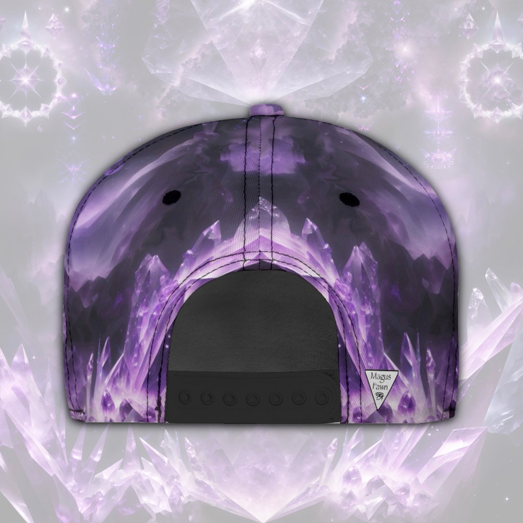 Amethyst Crystal Unicorn Snapback Hat