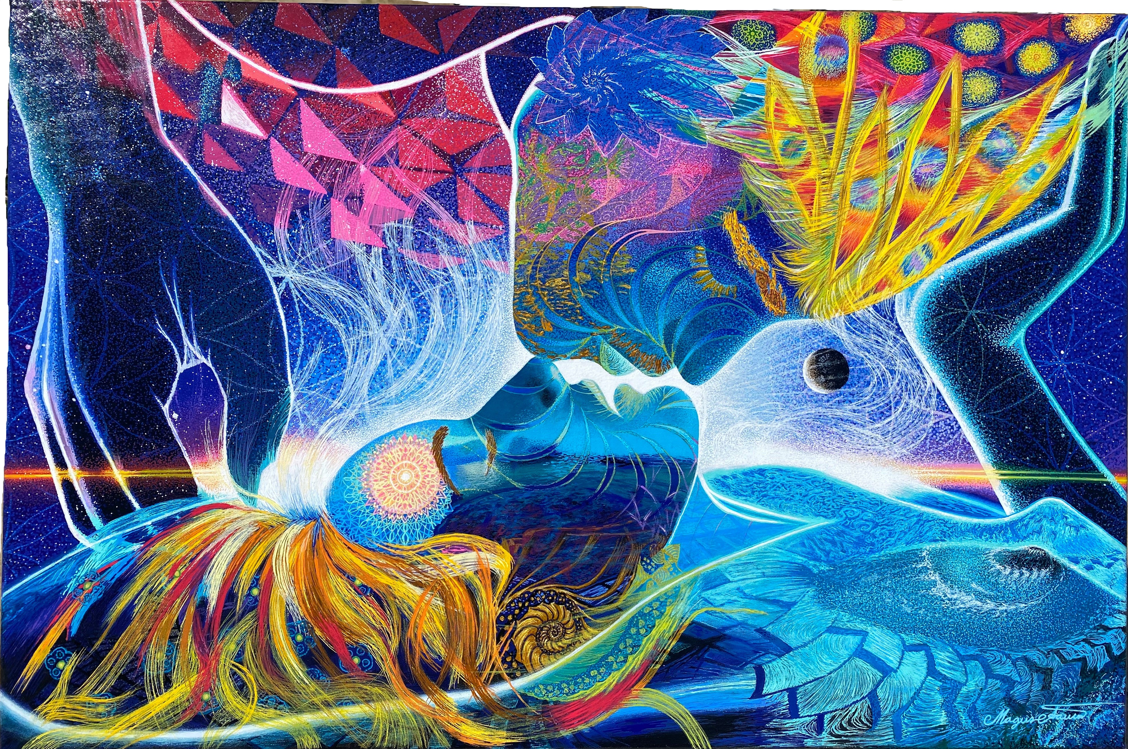 “Illuminatio Sauvi”, ORIGINAL PAINTING, 24” x 36” Acrylic on Canvas by Magus Fawn