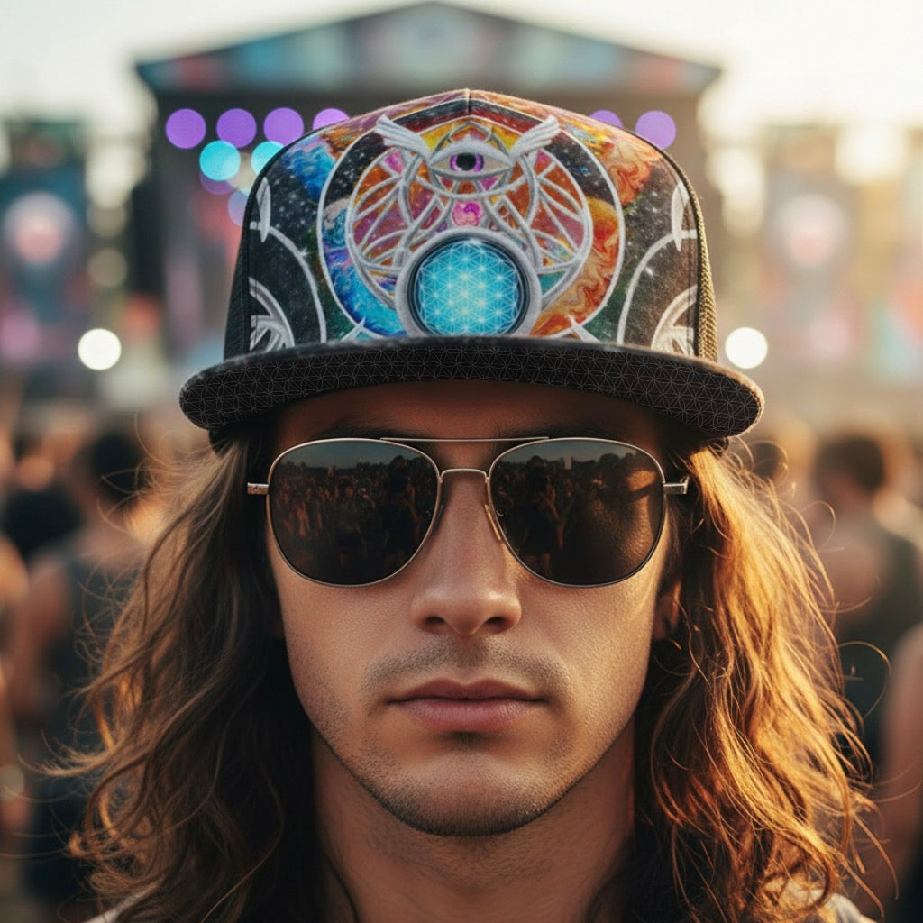Mystic Eye Silver Snapback Hat